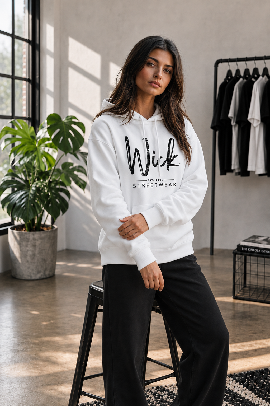 Wick Authority White Hoodie