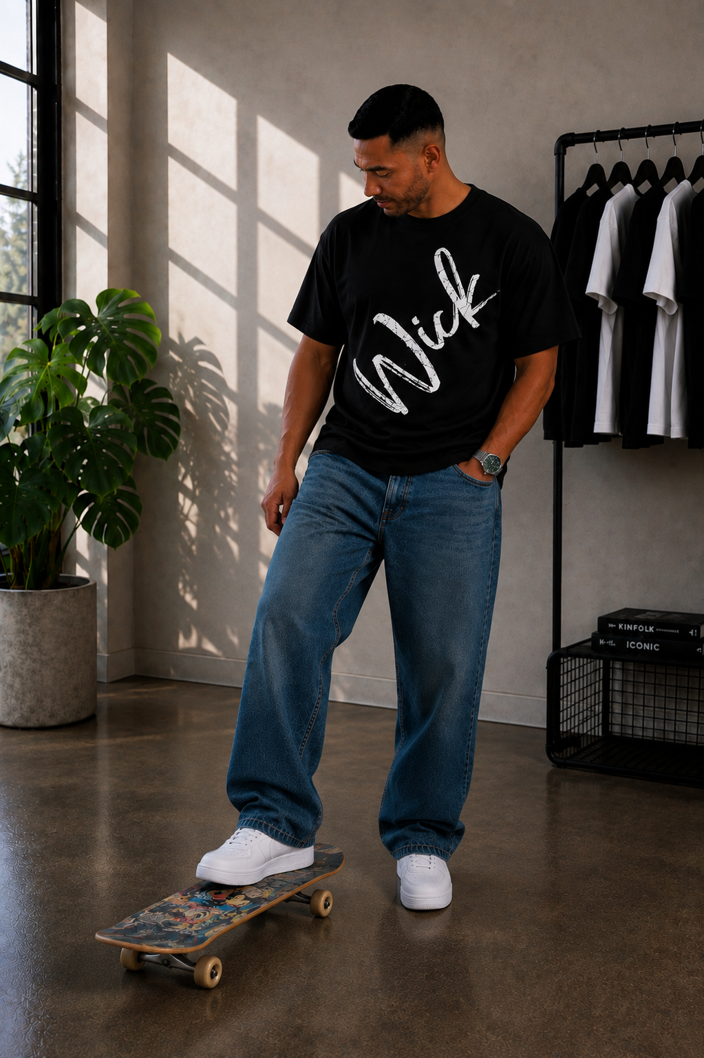 Wick Ripple Black Signature Tee
