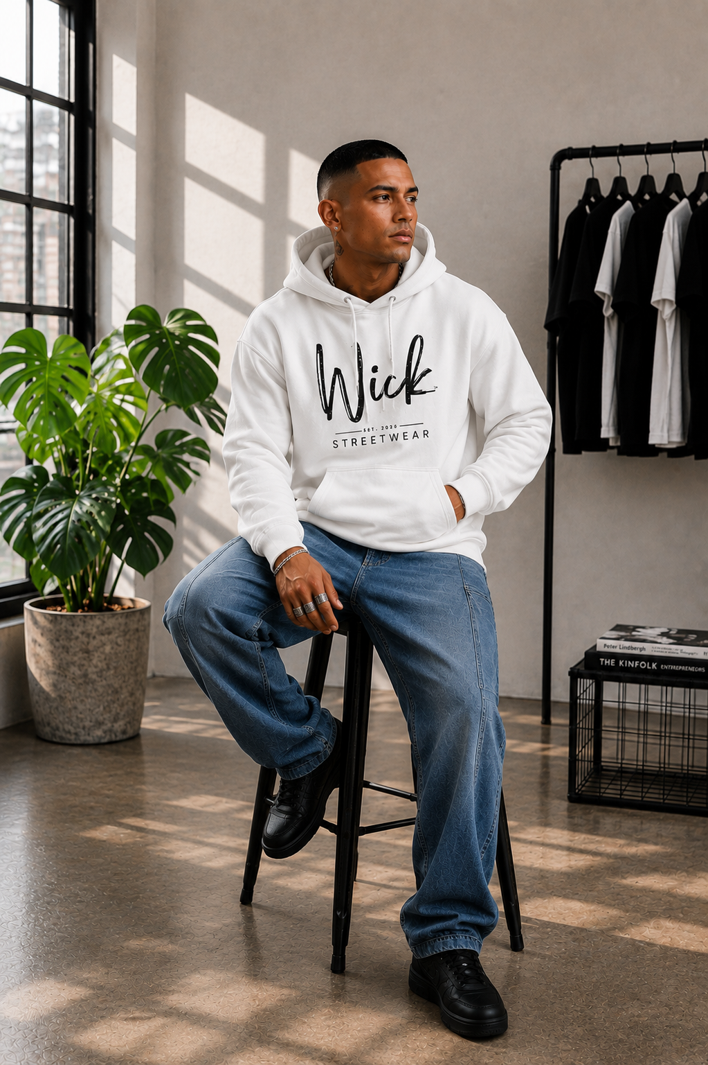 Wick Authority White Hoodie